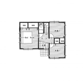 3LDK　防火地域2階建て間取りプラン