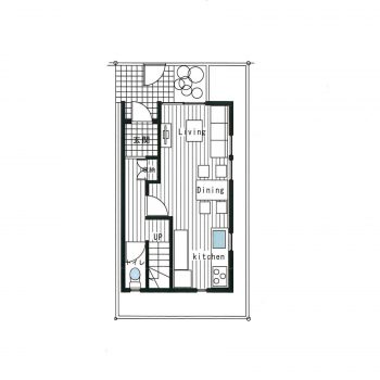 15坪　世代を問わない3階建て間取りプラン