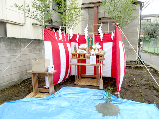 （画像１）地鎮祭 祭壇 